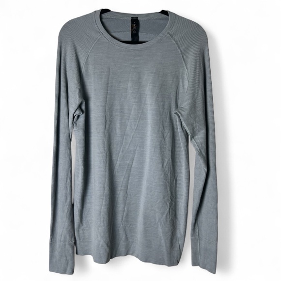 Lululemon - Women’s Wool Blend Long Sleeve Crew Neck Shirt Grey‎ - Sz. XL - Picture 1 of 6
